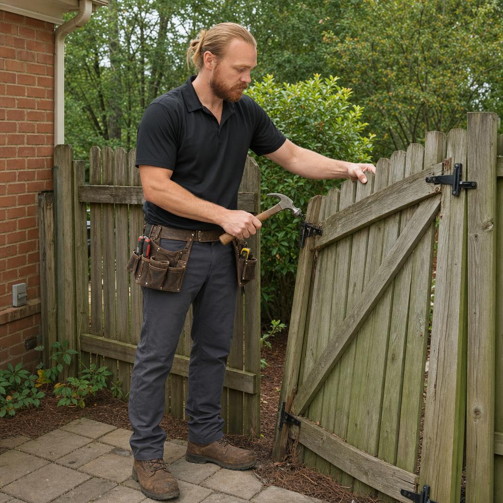 Handy Vikings: Sagging Fence Gate Repair Before Fall in Northern Virginia